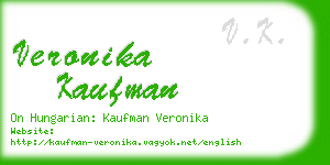 veronika kaufman business card